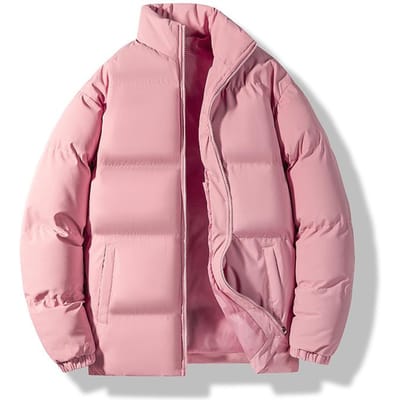 Vêtements d'hiver en coton pour hommes, veste courte à col montant, vêtements chauds en pain, vêtements coupe-vent en coton rembourré M brown
