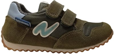 Naturino Waterproof - Sammy - Mt 30 - velcro licht blauwe logo warme sportieve lederen sneakers - groen