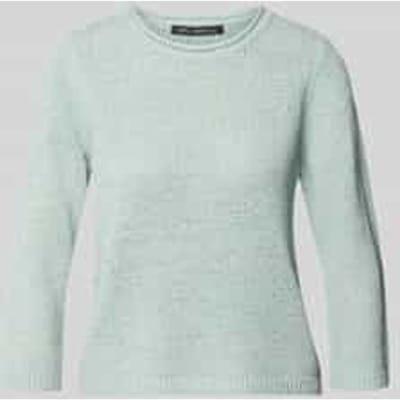 Gebreide pullover met ronde hals en 3/4-mouwen