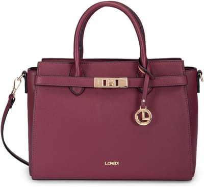 L.CREDI handtas schoudertas Konstanze Handle Bag Cherry Shade wijnrood