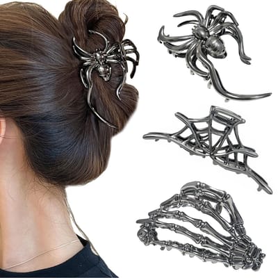 Dailygoods- Haarclip Groot - 3 Stuks - Metalen Klauwen - Antislip - Haarstyling Accessoires - Geschikt voor Dik Lang Haar - Haarspeld
