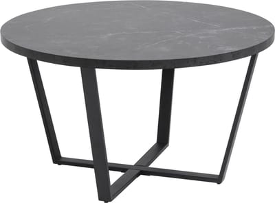 Bendt Ronde Salontafel 'Per' Zwart Marmerlook, Ø77cm