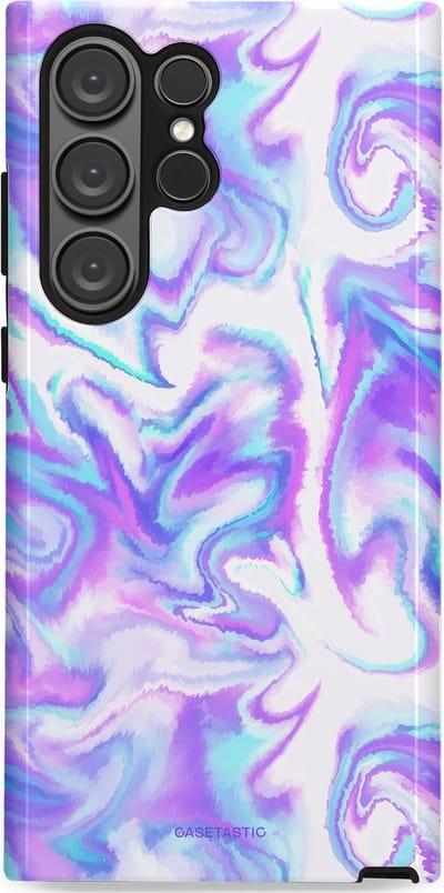 Casetastic Hoesje Geschikt voor Samsung S23 Ultra - Stijlvolle Beschermende Duo-layer Case - Tie Dye magie