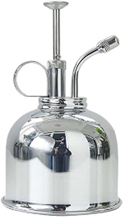 Gieter Watering Fles - Kleine Gietkan - Planten Water Geven - Ergonomisch Handvat - 300ml Capaciteit - Zilver