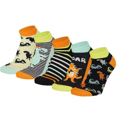 Apollo - Sneakersokken Jongens - Multi Color - 10-Pak - Maat 23/26 - Kindersokken multipack - Enkelsokken jongens - Kindersokken jongens