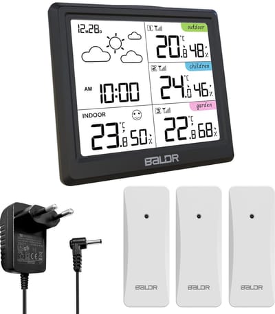 Weerstation Draasloos Binnen/Buiten - Weerstation - Metaal - Draadloze Verbinding - Meerdere Sensoren - Voor Thuis en Tuin