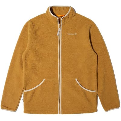 Timberland Ritssluiting Vest Casual Comfortabel Warm Opstaande Kraag Fleece Jas Heren jassen Tarwe A2GEG-P47 XL beige