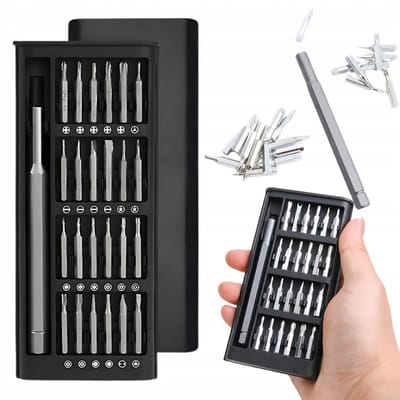 Precisie Schroevendraaier Bitset – Magnetisch – 24-delige Set met Schroevendraaier + Luxe Koffer – Voor Elektronica, Horloges, Telefoons & Laptops – Zilver