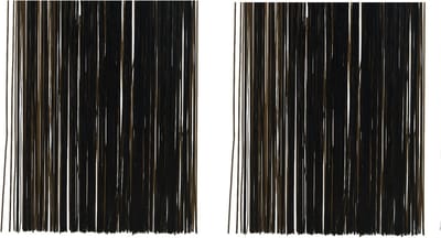 Decoris kerstboom folie slieren - tinsel - zwart - 2x zakje - 40 x 50 cm - kerstboomversiering