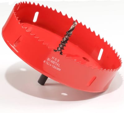 Bimetalen Gatenzaag 155 mm - HSS Sneldraaistaal voor Hout, Gips en Metaal