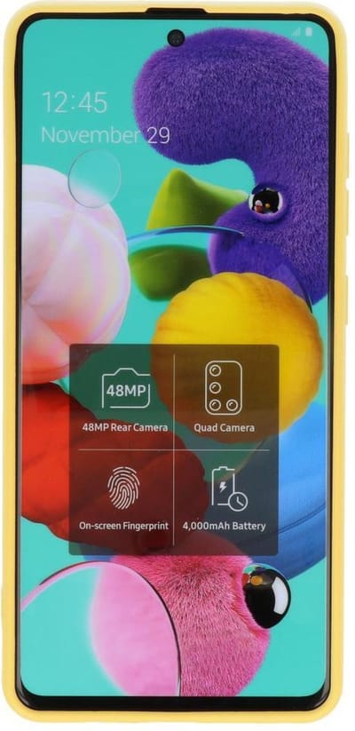 Hoesje Geschikt voor Samsung Galaxy A31 - Fashion Telefoonhoesje Backcover - Siliconen Hoesje - Geel