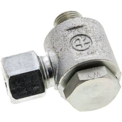 10S & M16x1.5 Verzinkt Stalen Swivel Joint Snijringkoppeling Buitendraad 400bar NBR O-ring Draaibaar ISO 8434-1