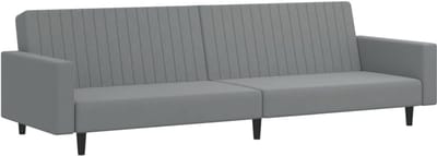 Slaapbank - Uitklapbaar - Slaapstoel - Logeerbed - Zetelbed - Slaapfauteuil - Vouwbed - 2 persoons - Zeer comfortabel - Lichtgrijs