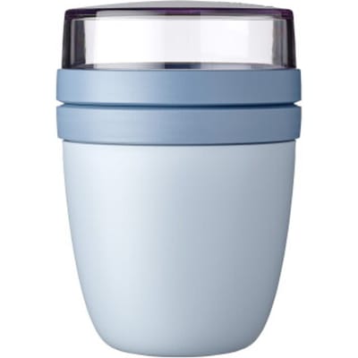 Mepal Lunchpot Ellipse - 500 ml - Yoghurt en Muesli beker to go - Geschikt voor vriezer. magnetron en vaatwasser - Nordic blue