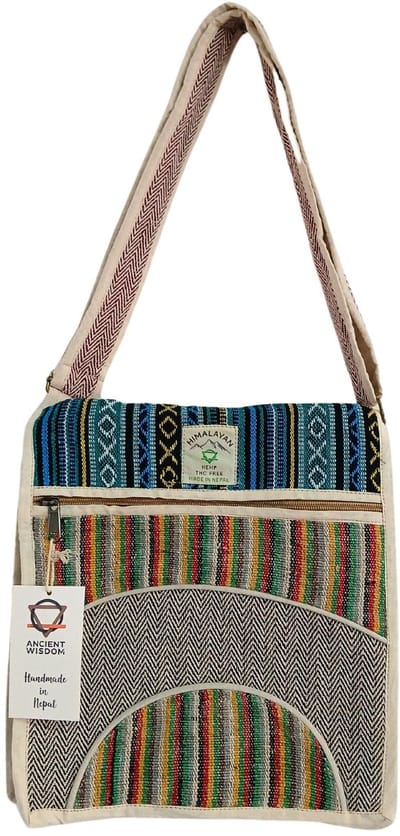 Ancient Wisdom - Tas - Laptoptas van hennep - schoudertas - rugtas - handtas - draagtas - laptopbescherming