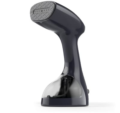 Kledingstomer, handstomer, opwarmtijd van 25 seconden, krachtige stoom voor het ontkreuken, extra lang snoer, zwarte kledingstomer, onmisbare reisaccessoire