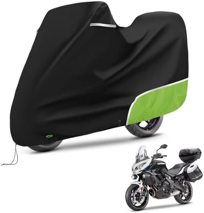 Dailygoods- Motorhoes Waterdicht - Geschikt voor Kawasaki Versys 650 - 420D Oxford-stof - Weerbestendig - Winddichte gesp - Verstelbare elastieken - Motorafdekking
