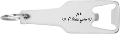 Akyol - ps ik hou van jou flesopener - Liefde - familie - cadeau - 105 x 25mm