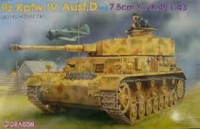DRAGON 1:35 Pz. Kpfw. IV Ausf.D met 7.5cm Kw.K.40 L/43