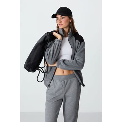 Overgedimensioneerde Kleurblok Halve Rits Sweatshirt