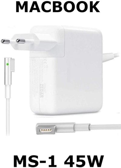 Eisenz - 45W Adapter - MS-1 - Magnetische Oplader - Compatibel met MagSafe 1 - Geschikt voor MacBook Air - Wit - EZ2411