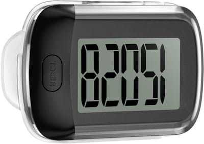 Nauwkeurige 3D Walking stappenteller, mini-stappenteller, clip om te lopen, met groot digitaal display voor wandelen of hardlopen, zwart