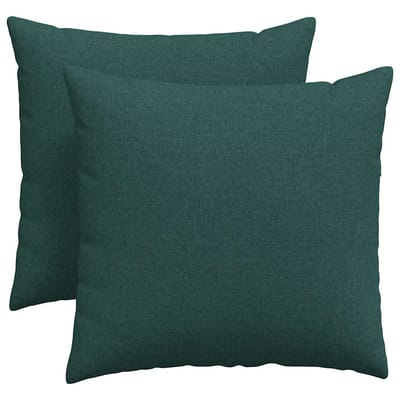 vidaXL - Zitkussens - 2 - st - Stof - Donkergroen - 45 - x - 45 - cm