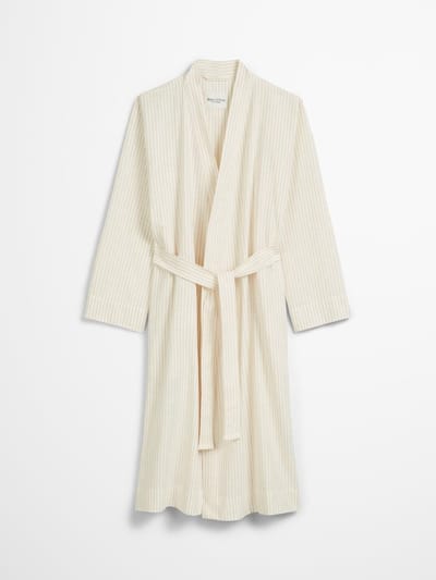 Marc O'Polo Classic Fine Stripe Kimono Dark Sand - S