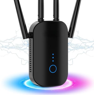 SNJY® WiFi Versterker - WiFi Repeater - WiFi Extender - 1200Mbps - Zwart