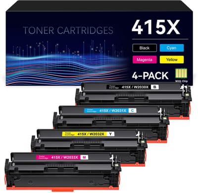 4-pack | Geschikt voor HP 415 / HP 415X Toner cartridges - Geschikt voor HP Color LaserJet Pro MFP M454DN - M454DW - M454NW - M479DN - M479DW - M479FDW