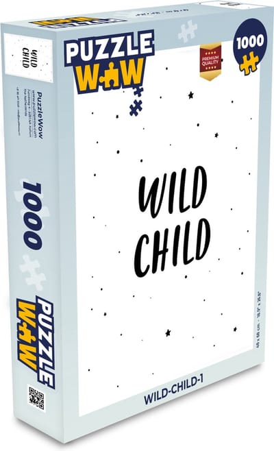 Puzzel Quotes - Wild child - Baby - Kinderen - Tekst - Legpuzzel - Puzzel 1000 stukjes volwassenen