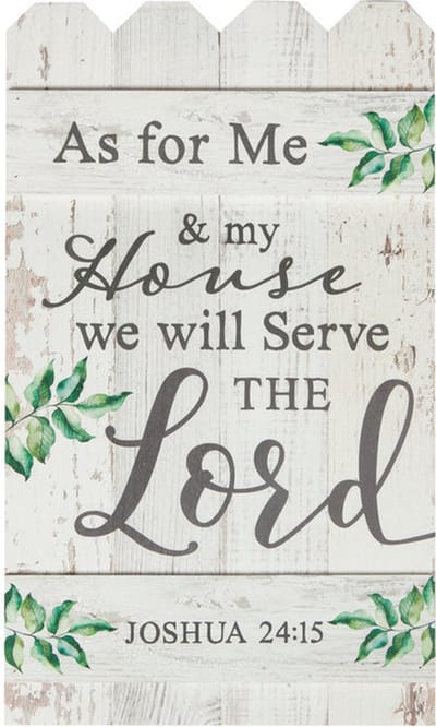 As for me and my house Wall decor Fence - 35,5 x 61 cm