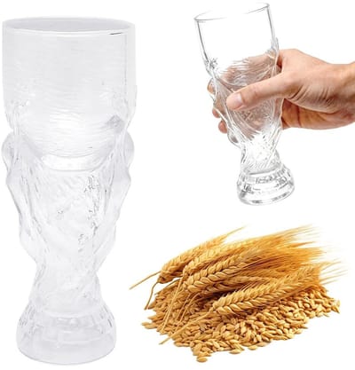 Dailygoods- Bierpul Groot Volume - Hoogwaardig Borosilicaatglas - Vaatwasmachinebestendig - Stabiele Bodem - Ideaal voor Feesten - Duurzaam en Transparant - Bierglas