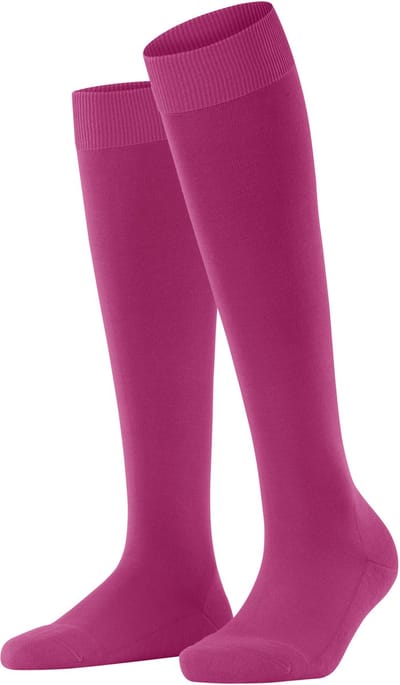 FALKE ClimaWool lang eenkleurig wol lyocell kniekousen dames rood - maat 41-42