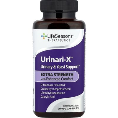 Therapeutisch, Urinari-X® Urineweg & Gist Supplement, Extra Sterkte, 90 Plantaardige Capsules