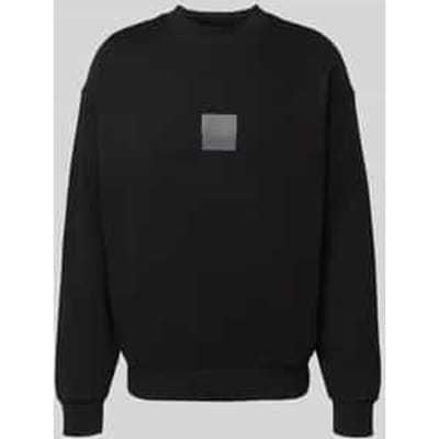 Sweatshirt met labelprint, model 'Split Hugo'