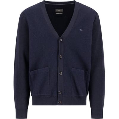 Fynch-Hatton Vest Buttoned Closure Boiled Wool Navy / male