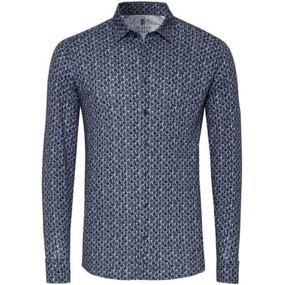Desoto Overhemd Fantasy Multi Bubbles Pattern Navy / male