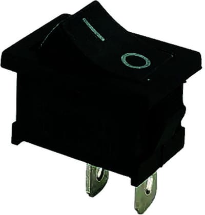 wipschakelaar langwerpig 19x13 mm aan/uit 12V/16A 2tab onverlicht in blister
