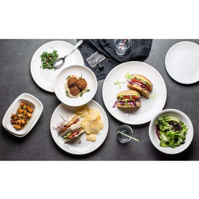 Bonna Dinerbord - Gourmet - Porselein - 25 cm - set van 6
