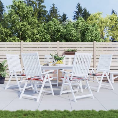vidaXL Tuinstoelkussens 6 st 40x40x3 cm oxford stof ruitpatroon rood