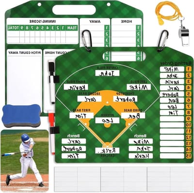 Coaching Set - Team Management - Sport Strategie - Dubbelzijdig Bord - 35 x 30 cm - Groen