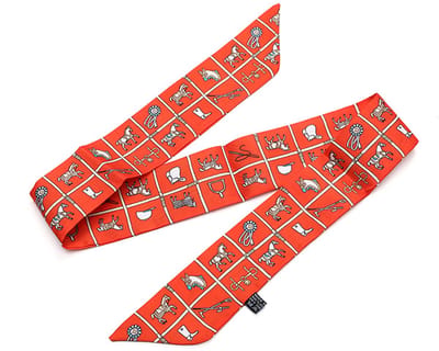 Langwerpig Mode-Accessoire met Tijdloos Grafisch Patroon en Schuine Uiteinden (86x5cm) - Stijl 8