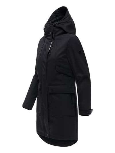 Navahoo dames softshell tussenjas Morgennebel met capuchon