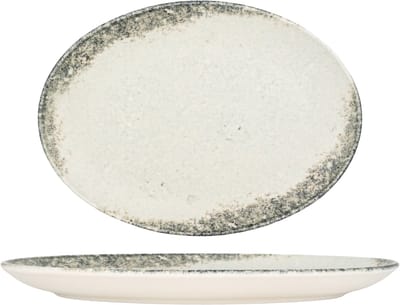 Kütahya Porselen Serveerschaal - Rustiground - Porselein - 33x19 cm - set van 2