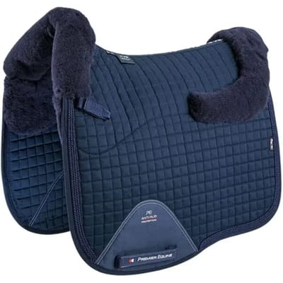 Premier Equine Cc Merino Wool European Dressage Square Zadeldekje Blauw Full