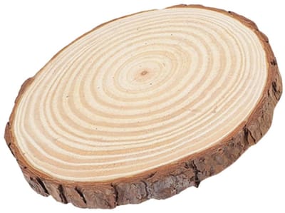 Decoratieve Tuinblokken - Houten Stapstenen - Tuin Decoratie - Fijn Vakmanschap - 23 x 23 x 2 cm - Beige