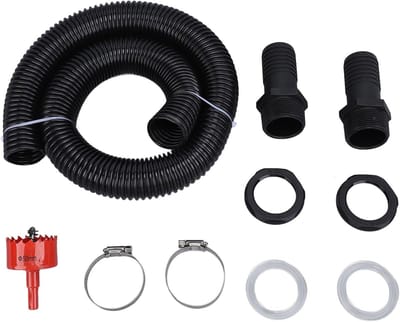 Slangverbinderset voor regentonnen, omvormer voor regentonnen, van kunststof, 100 cm voor regentonnen, incl