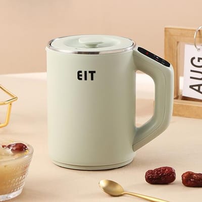 800ml slimme elektrische waterkoker multifunctionele gezondheidspot draagbare thermoskan theepot elektrische stoofpot soepkop kokende kop 220V EU groen