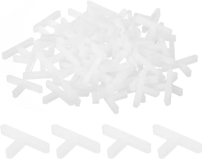 Tegelafstandhouders T-vorm - Kunststof spacers - Uniforme voegen - Duurzaam PE materiaal - 15 mm breed - Wit
